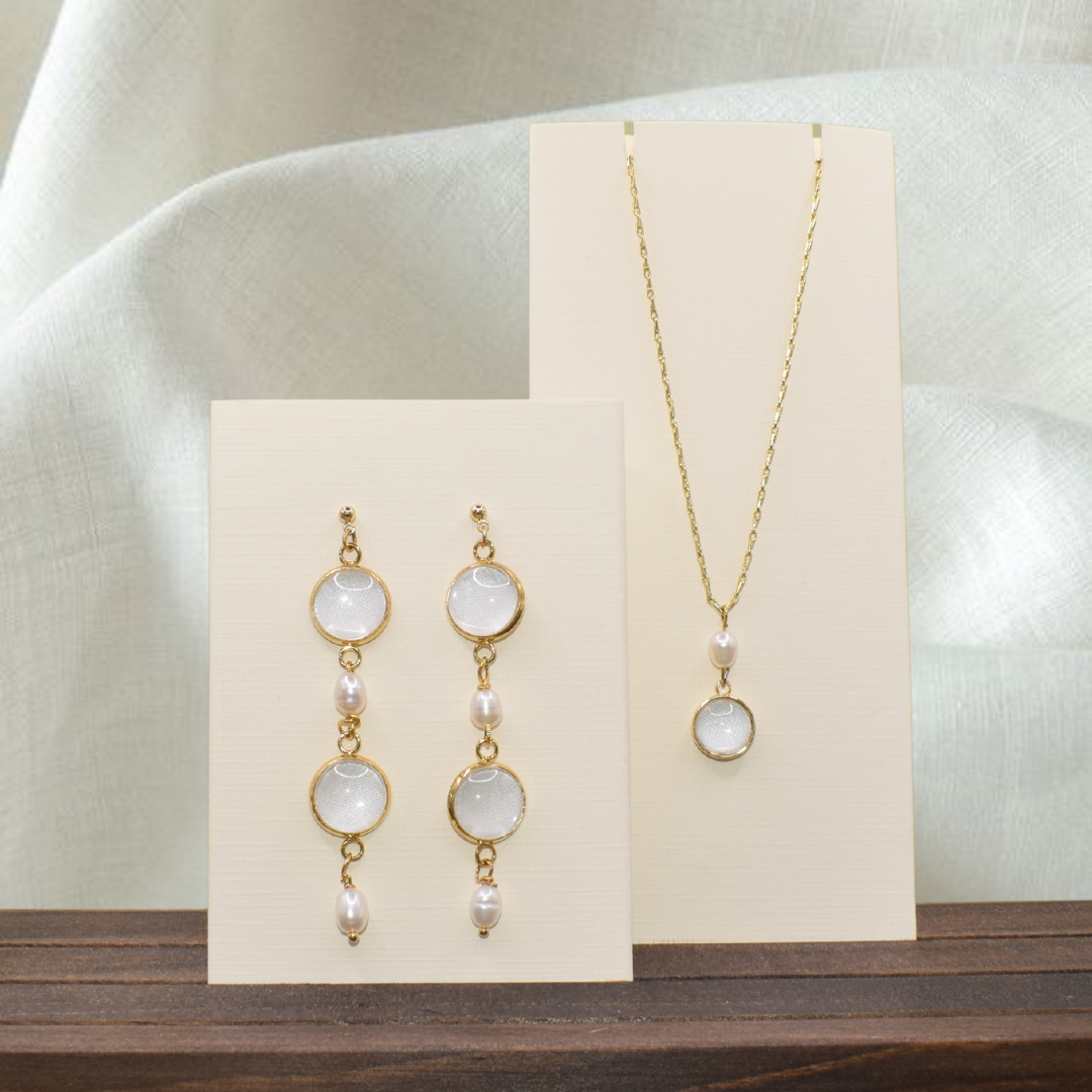 Charlotte Extra - Earrings made with a little pieces of your special garment