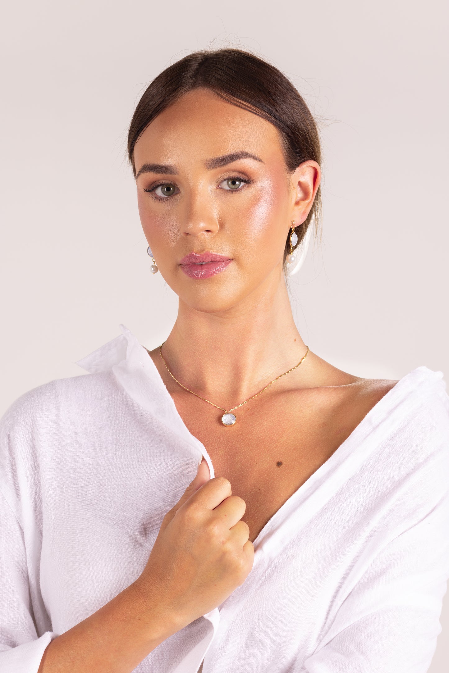 Daisy Earrings with Swarovski Glass Pearls - made with a little piece of your special garment