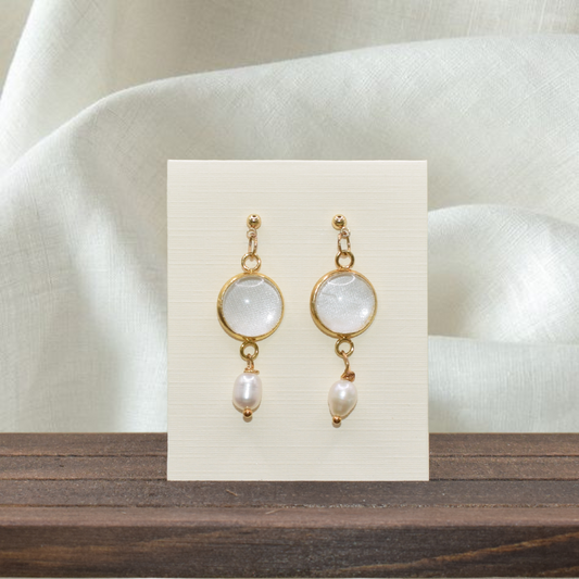 Charlotte Earrings made with a little piece of your special garment