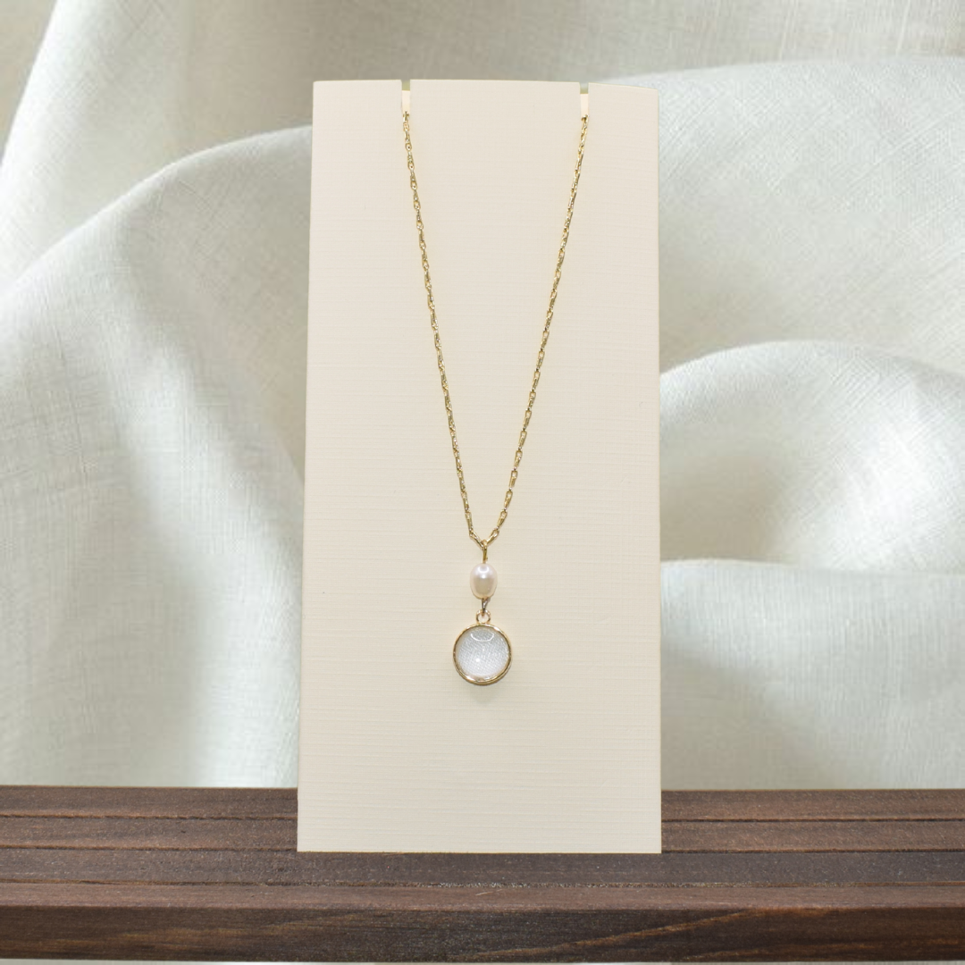 Charlotte Necklace - made with a little piece of your special garment